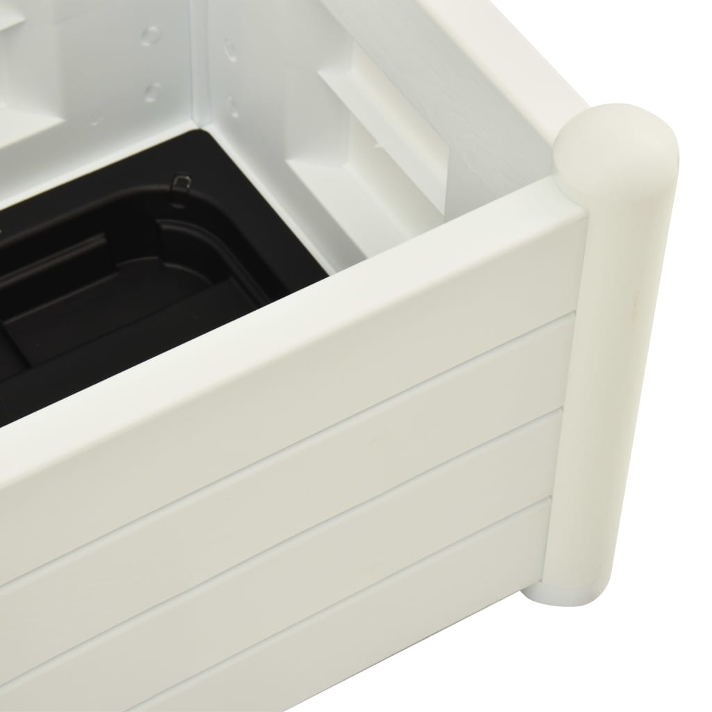 vidaXL Plantenbak met latwerk 43x43x142 cm PP wit