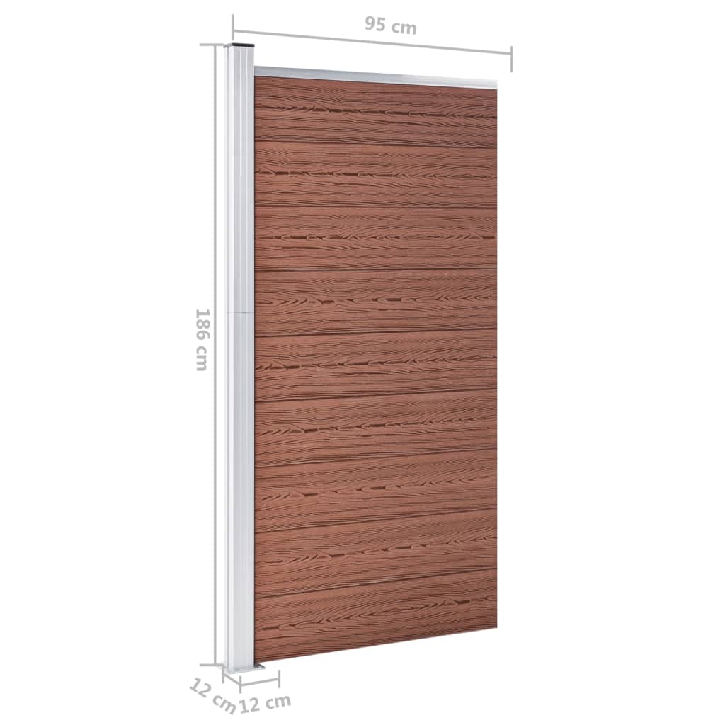 vidaXL Fence Panel 95x186 cm HKC brown