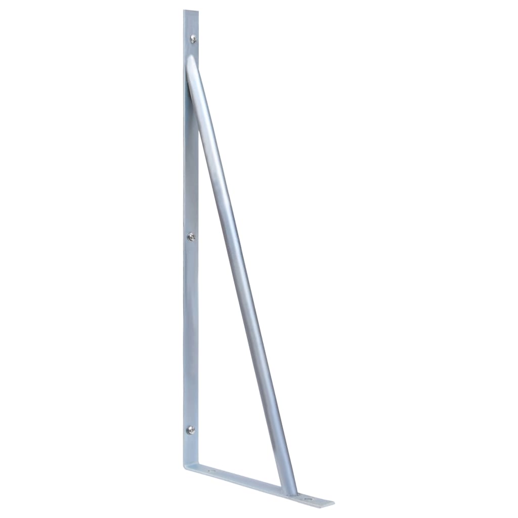vidaXL Fence Post Support Brackets 2 pcs Galvanized Steel