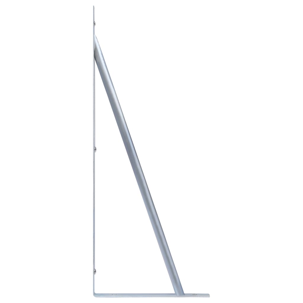 vidaXL Fence Post Support Brackets 2 pcs Galvanized Steel