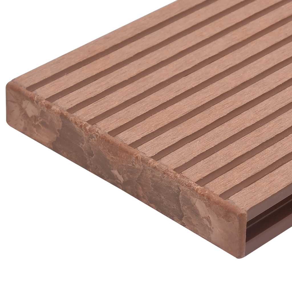 vidaXL Terrace Cover Caps 10 pcs plastic brown