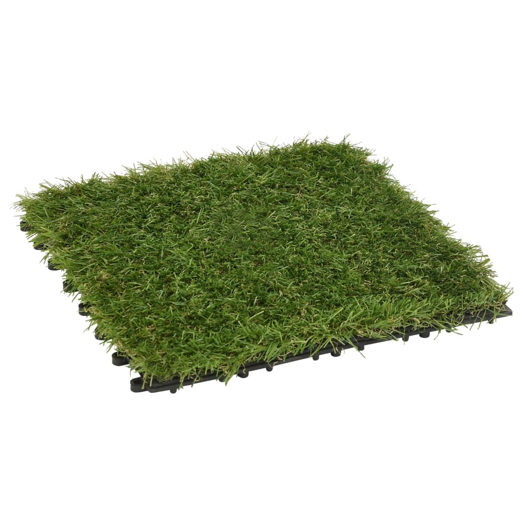 vidaXL Artificial Grass Tiles 11 pcs 30x30 cm green
