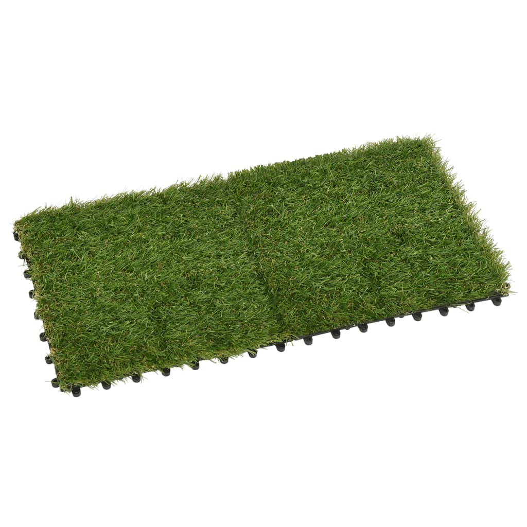 vidaXL Artificial Grass Tiles 11 pcs 30x30 cm green