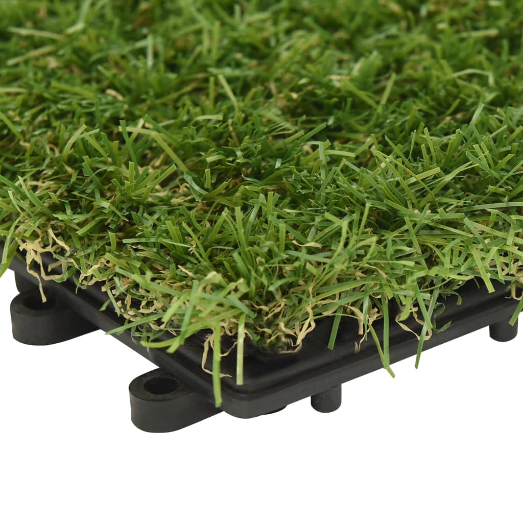 vidaXL Artificial Grass Tiles 11 pcs 30x30 cm green