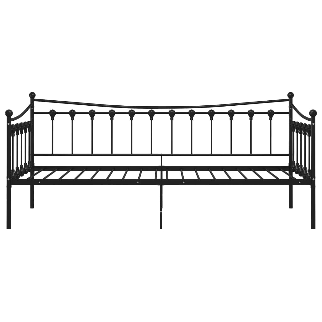 vidaXL Slaapbank metaal zwart 90x200 cm