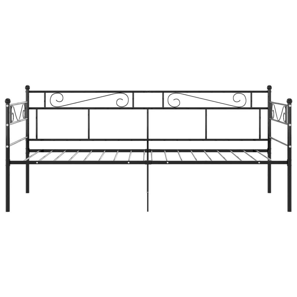 vidaXL Slaapbank metaal zwart 90x200 cm
