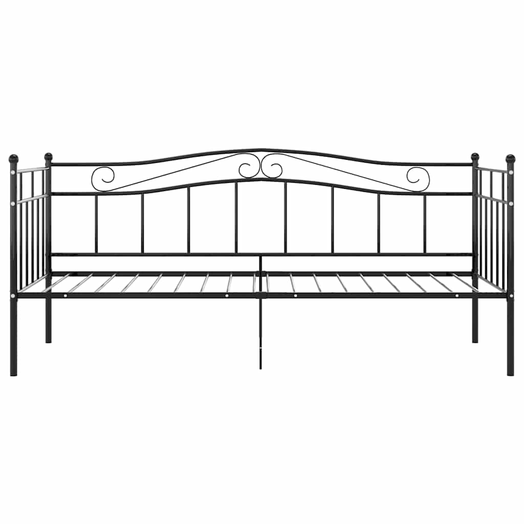 vidaXL Slaapbank metaal zwart 90x200 cm