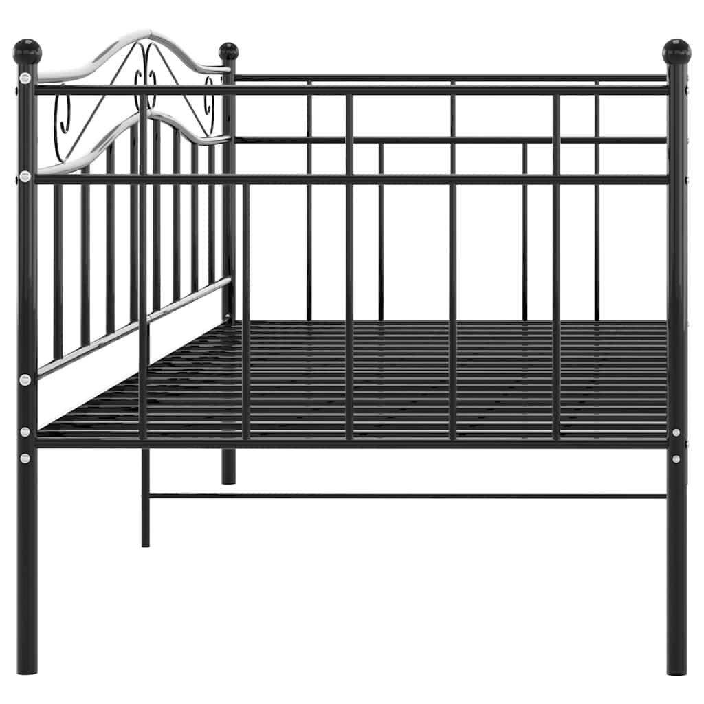 vidaXL Slaapbank metaal zwart 90x200 cm