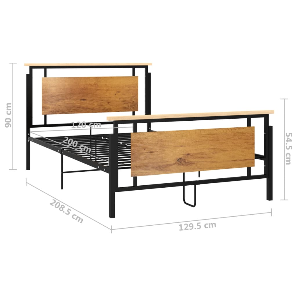 vidaXL Metal Bed Frame 120x200 cm