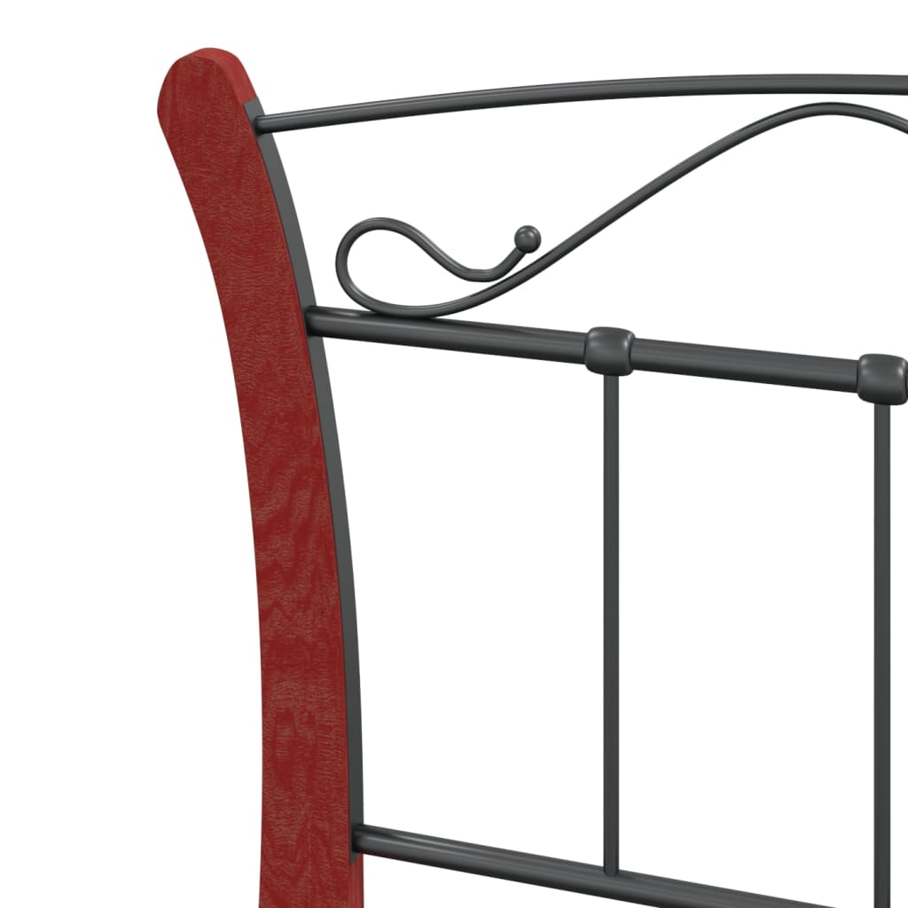 vidaXL Metal Bed Frame Black 90x200 cm
