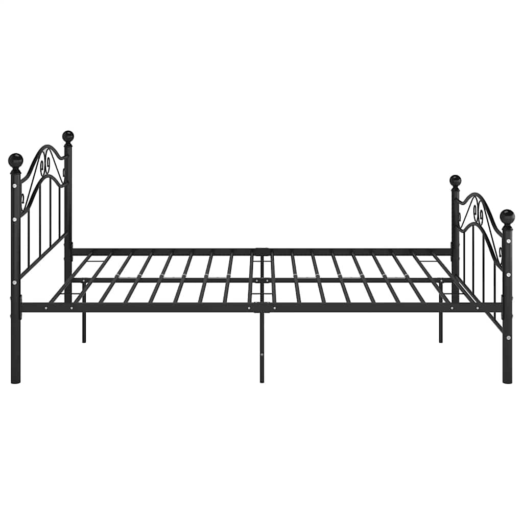 vidaXL Bedframe metaal zwart 120x200 cm
