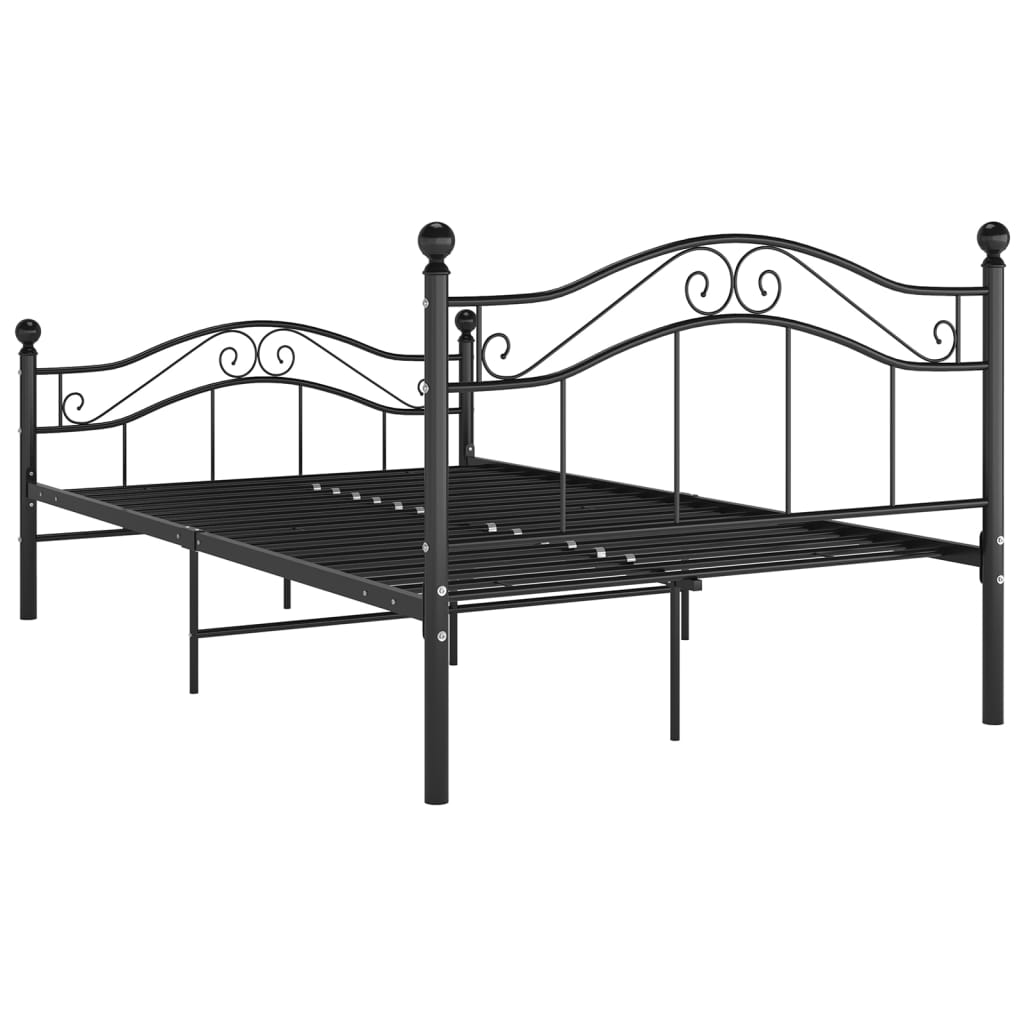 vidaXL Bedframe metaal zwart 120x200 cm
