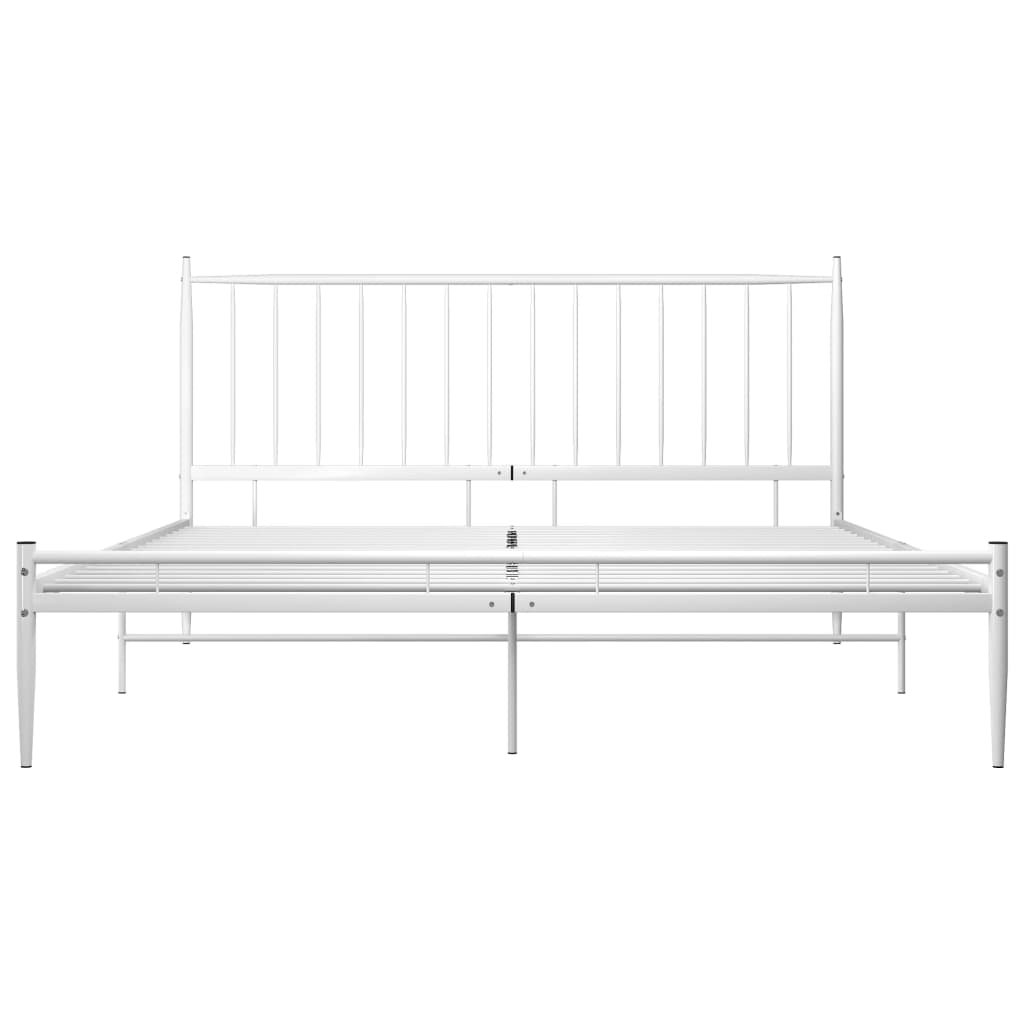 vidaXL Bedframe metaal wit 180x200 cm