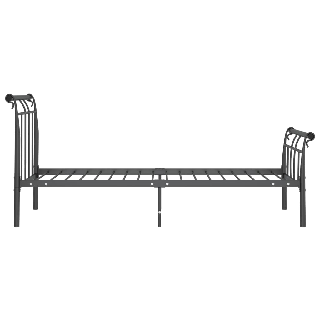 vidaXL Cadre de lit métal noir 100x200 cm