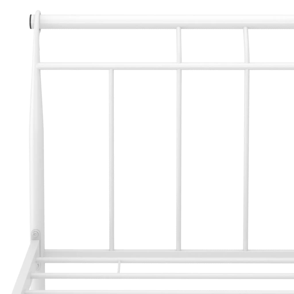 vidaXL Bedframe metaal wit 160x200 cm