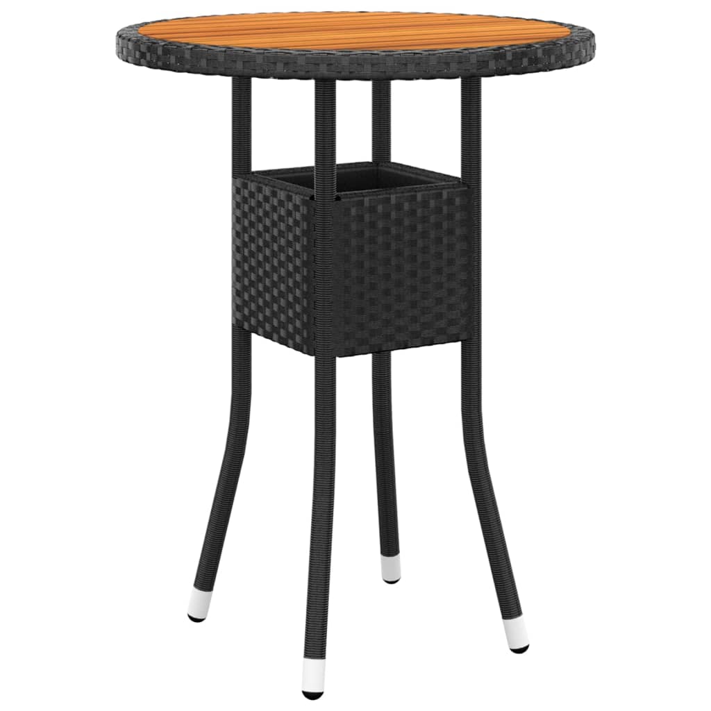 vidaXL 3-Piece Garden Lounge Set Poly Rattan Black