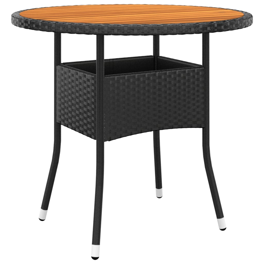 vidaXL 5-piece Garden Dining Set poly rattan black