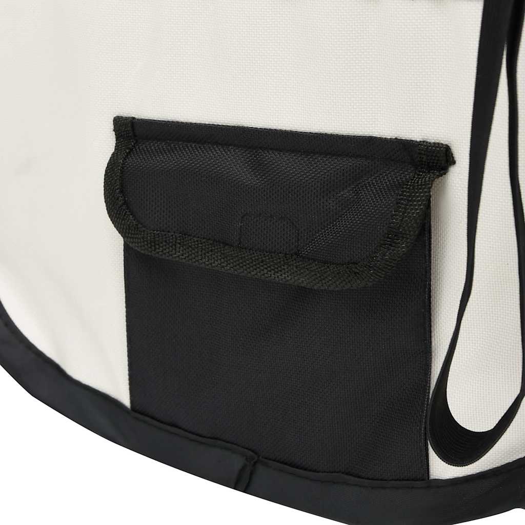 vidaXL Foldable Dog Playpen with Carry Bag 90x90x58 cm Black