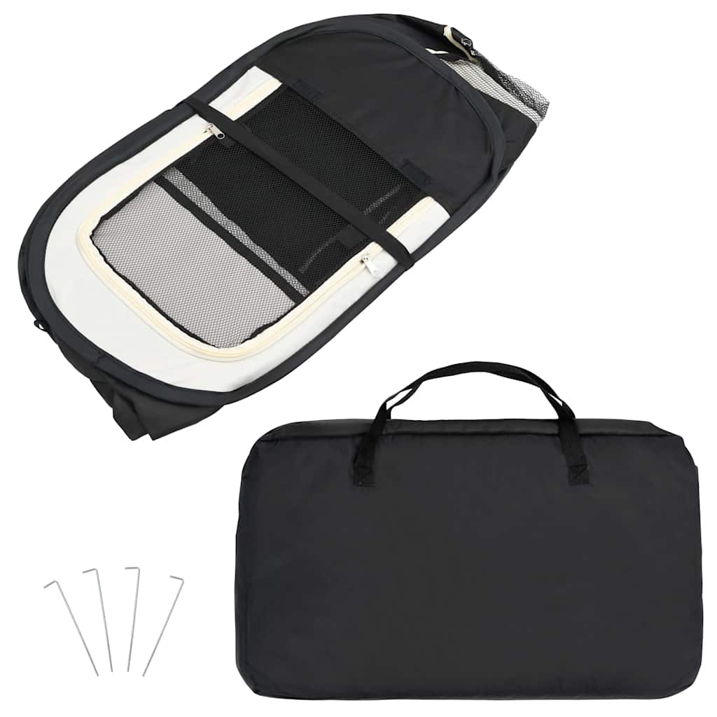 vidaXL Foldable Dog Playpen with Carry Bag 90x90x58 cm Black