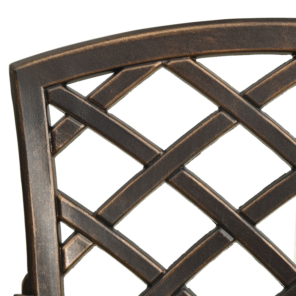vidaXL Garden Chairs 2 pcs Cast Aluminum Bronze