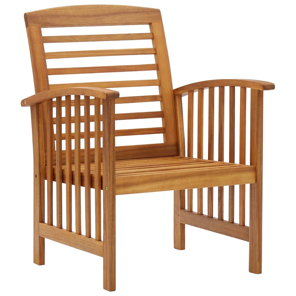 vidaXL 4-Piece Solid Acacia Wood Lounge Set