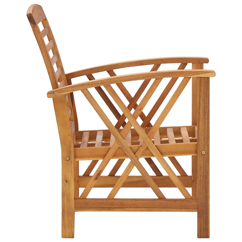 vidaXL 4-Piece Solid Acacia Wood Lounge Set