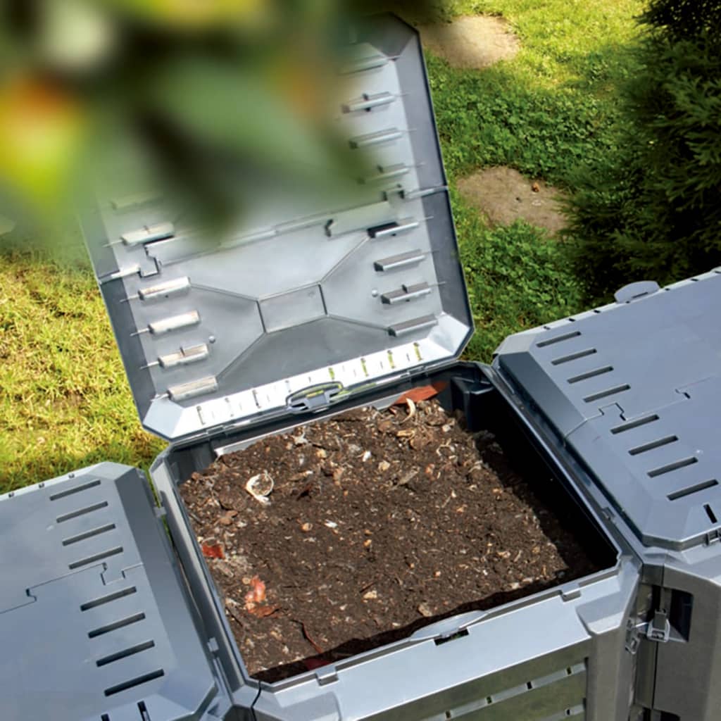 vidaXL Compostbak 380 L zwart