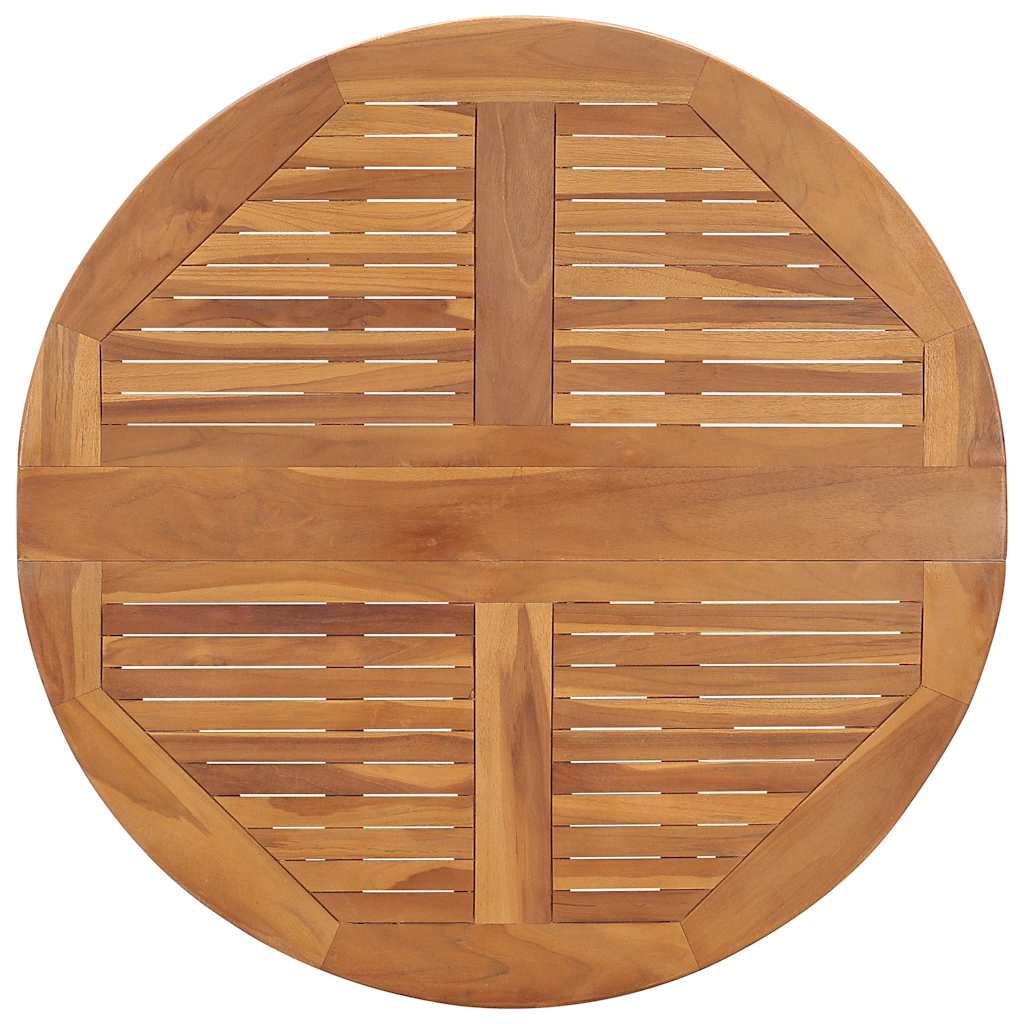 vidaXL Tuintafel inklapbaar Ø 90x75 cm massief teakhout