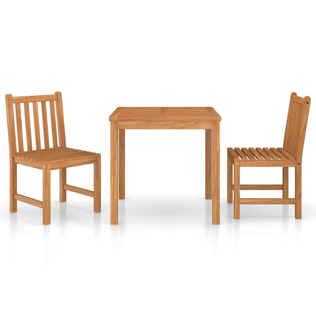 vidaXL 3-piece Garden Dining Set 80x80 cm Solid Teak Wood