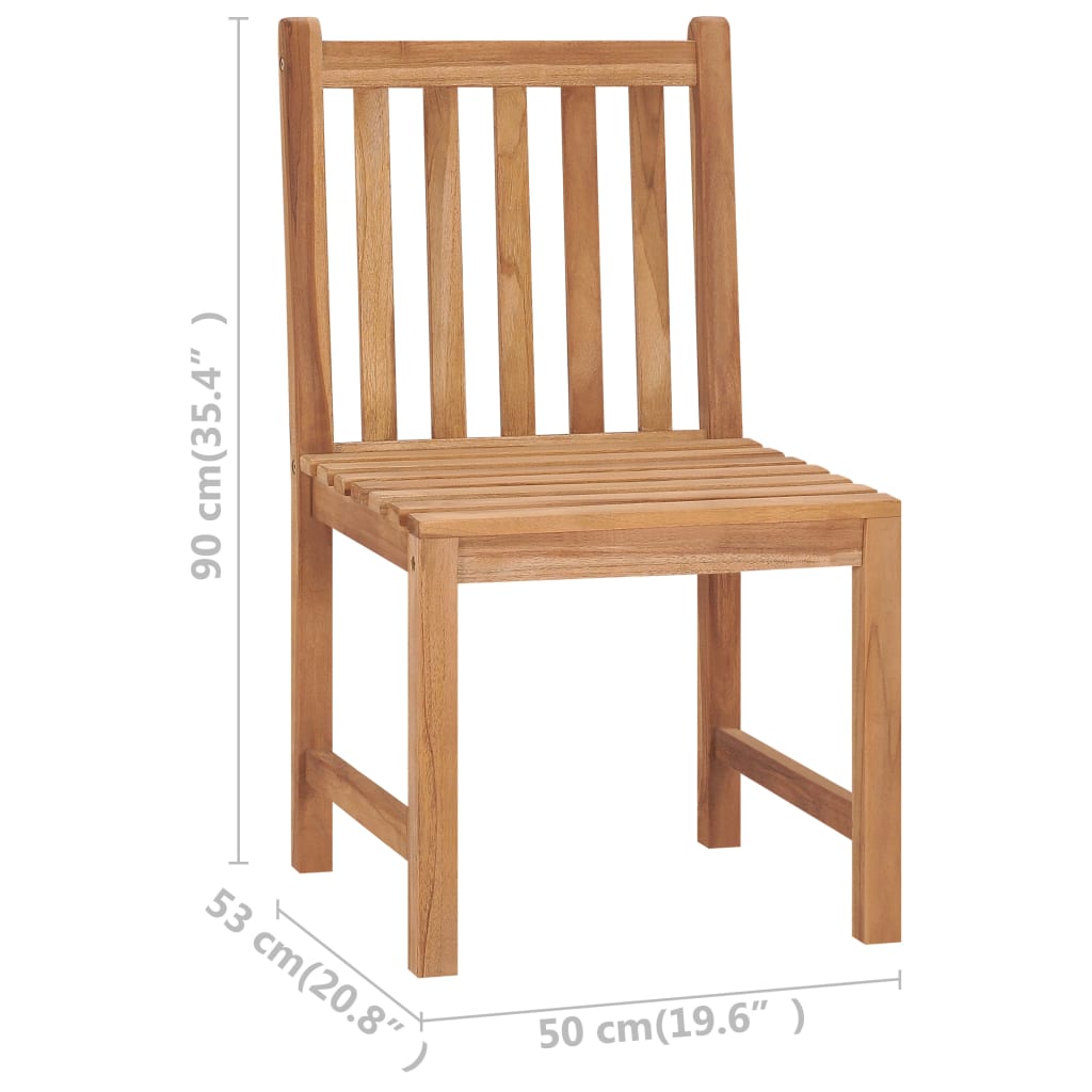 vidaXL 7-piece Garden Dining Set 180x90 cm Solid Teak Wood