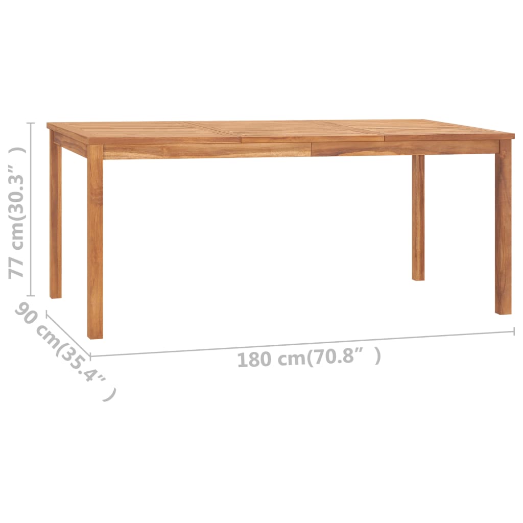 vidaXL 5-piece Garden Dining Set 180x90 cm Solid Teak Wood