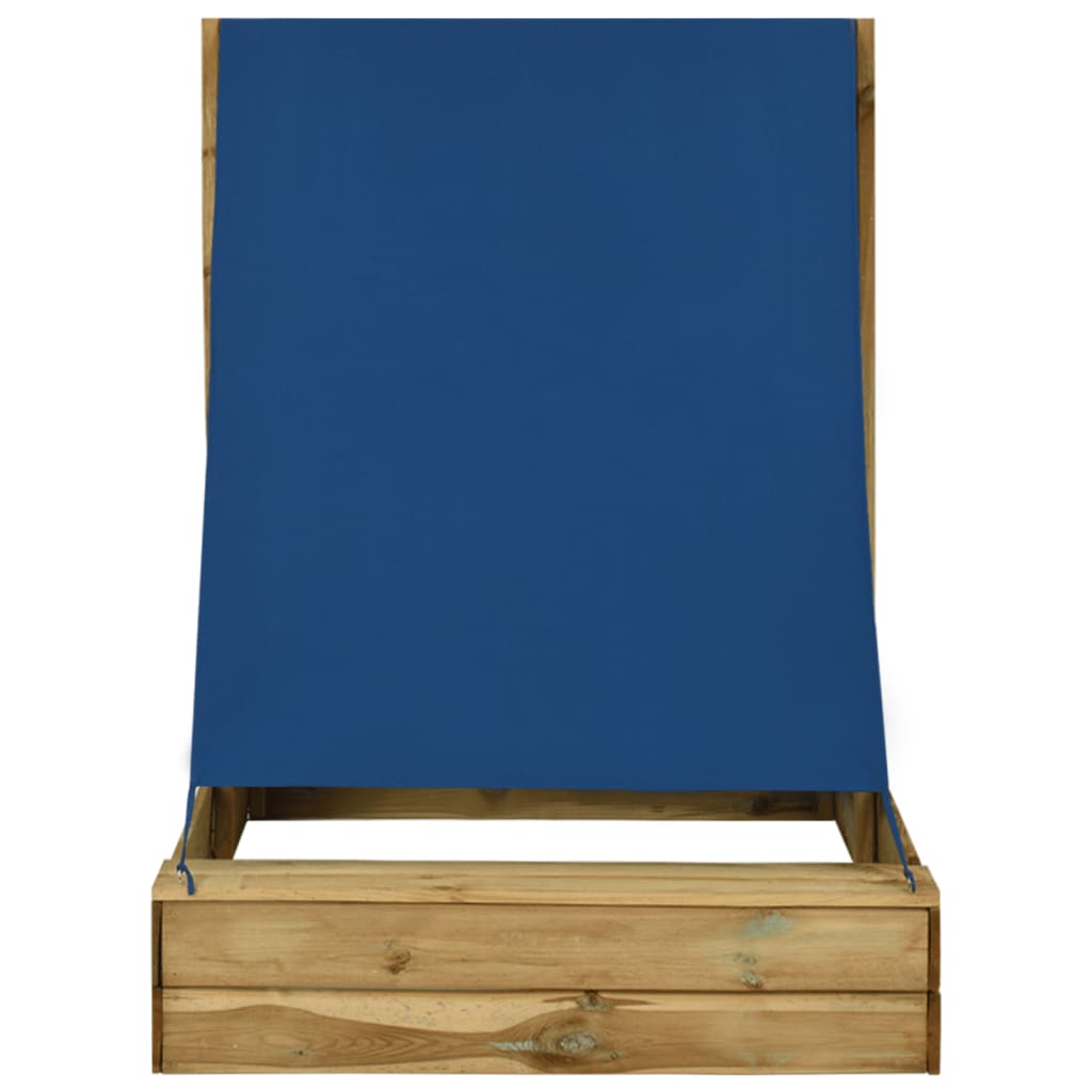 vidaXL Sandbox with roof 160x100x133 cm impregnated pine wood