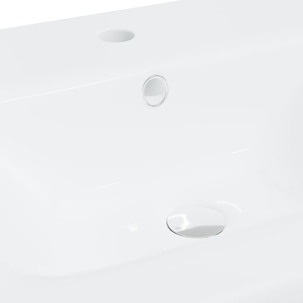 vidaXL Countertop Basin with Tap 42x39x18 cm Ceramic White