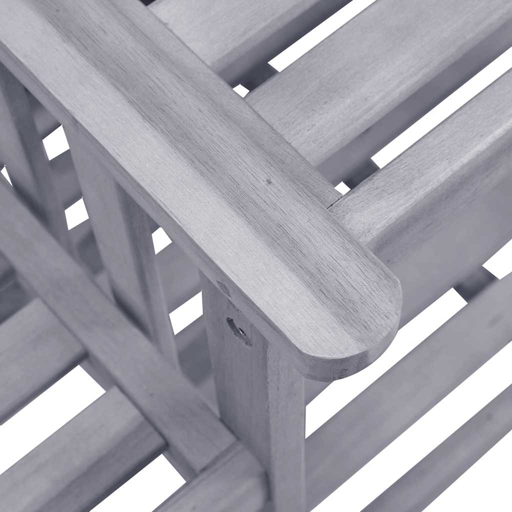 vidaXL Garden Chairs with Table and Cushions Solid Acacia Wood