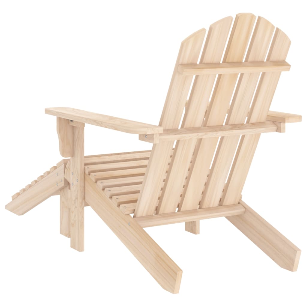 vidaXL Tuinstoel Adirondack met voetenbank massief vurenhout