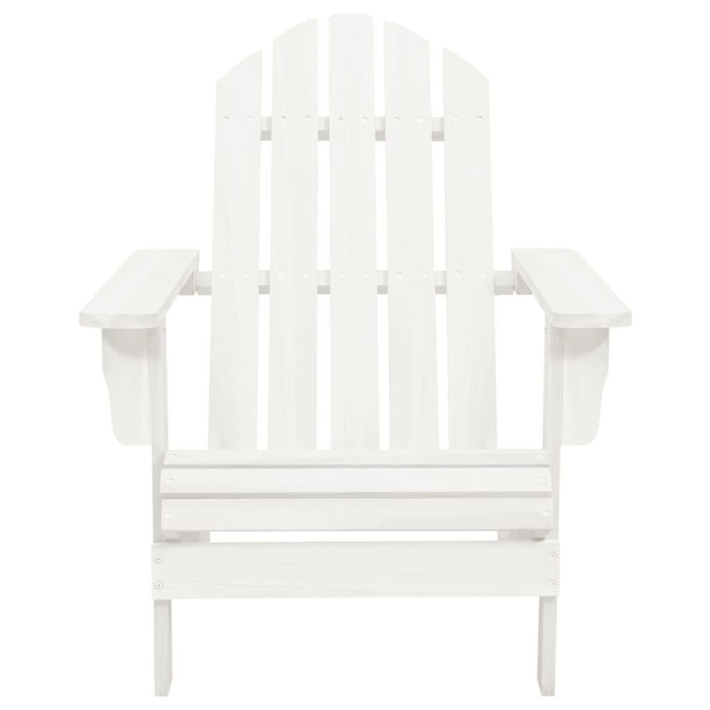 vidaXL Meuble de jardin Adirondack avec table massive vurenhout blanc