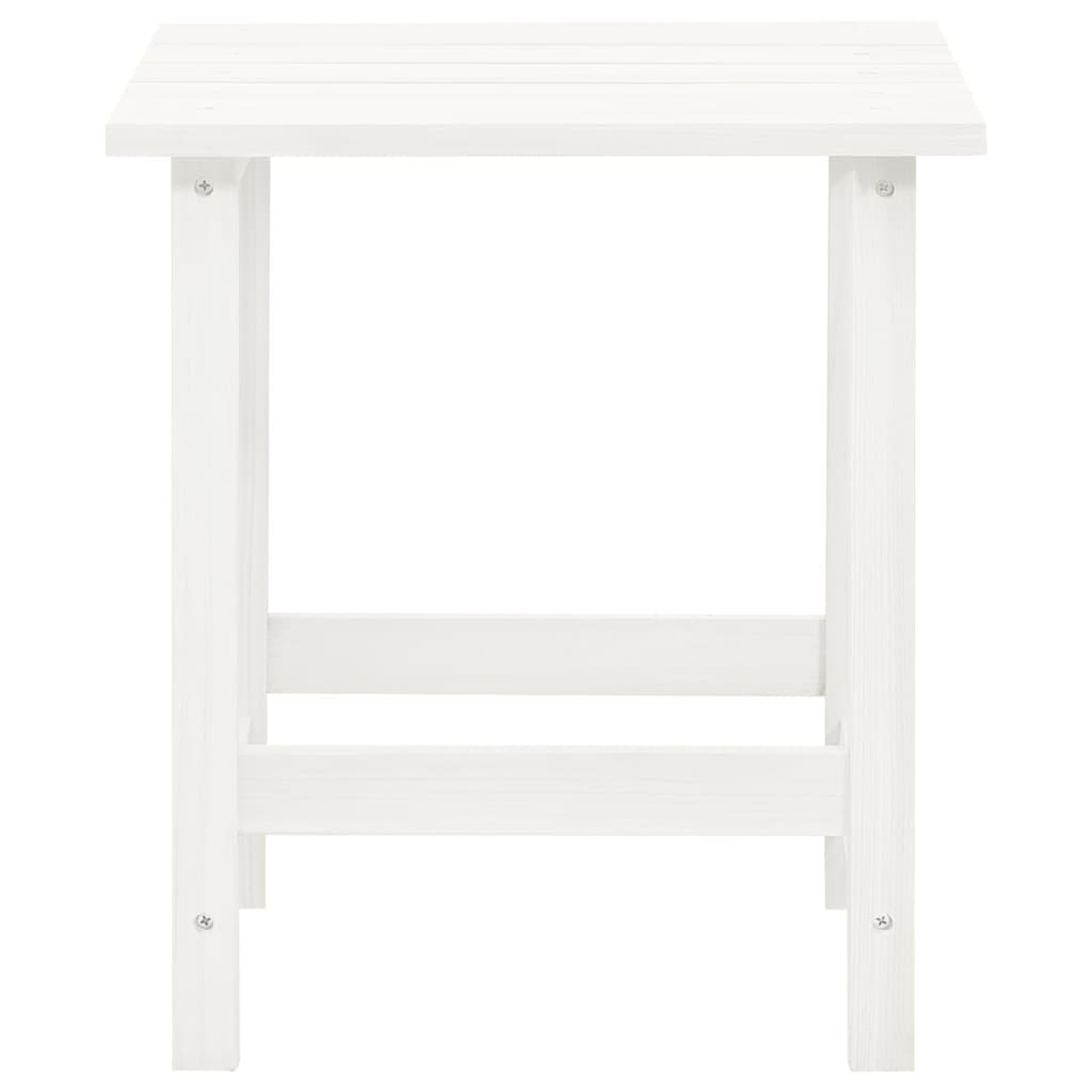 vidaXL Adirondack Garden Chair with Ottoman Table Solid Spruce Wood White