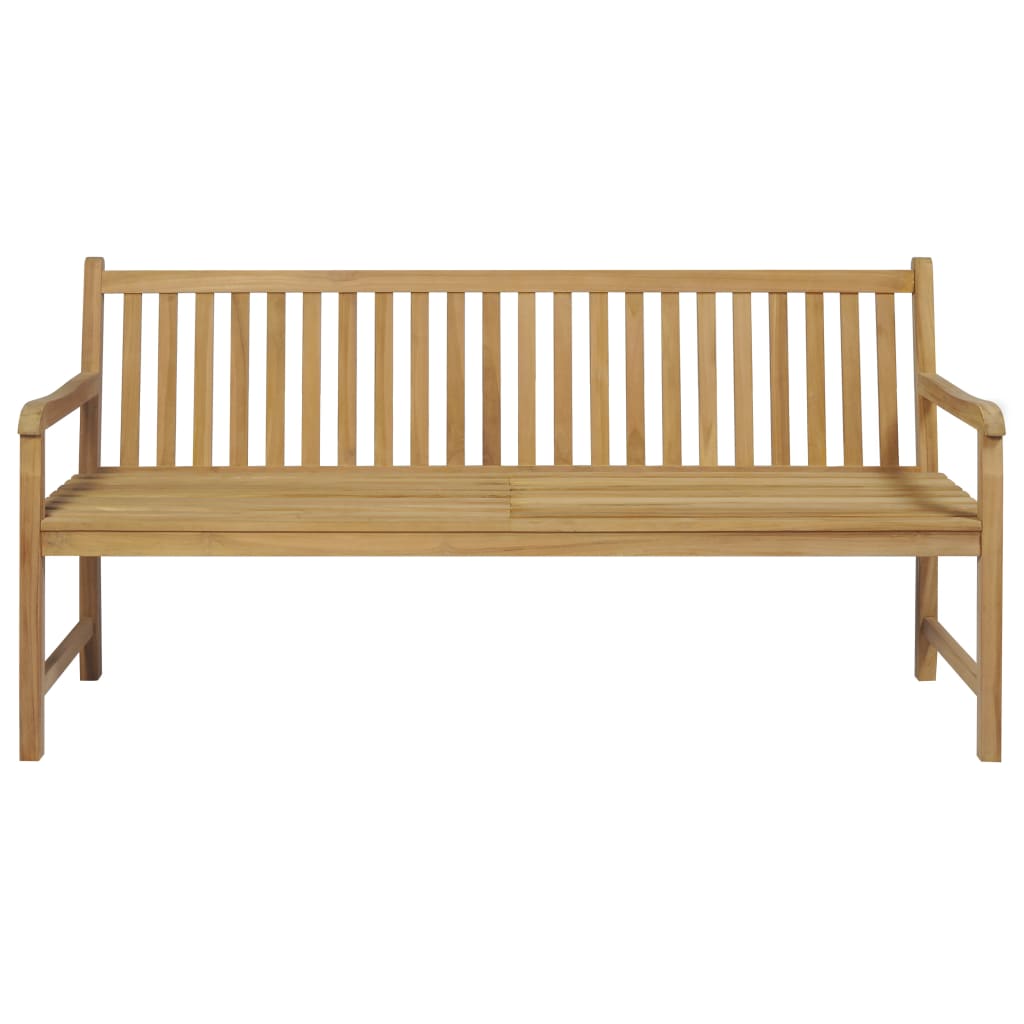 vidaXL Tuinbank met antracietkleurig kussen 175 cm massief teakhout