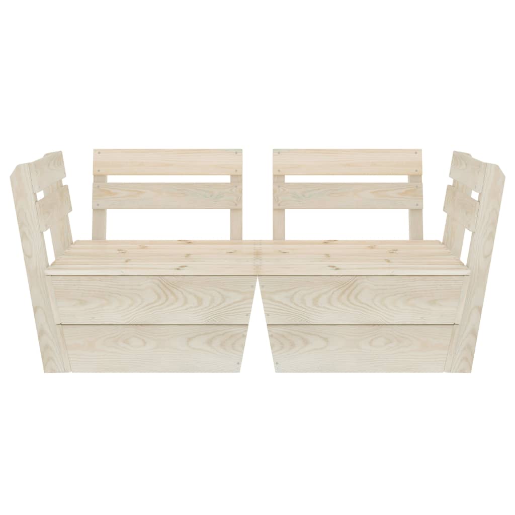 vidaXL 2-Seater Garden Bench Pallet Impregnated Pinewood