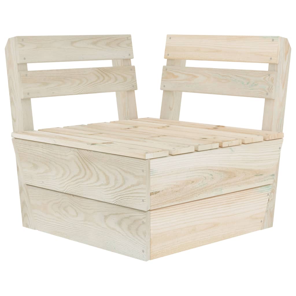 vidaXL 2-Seater Garden Bench Pallet Impregnated Pinewood