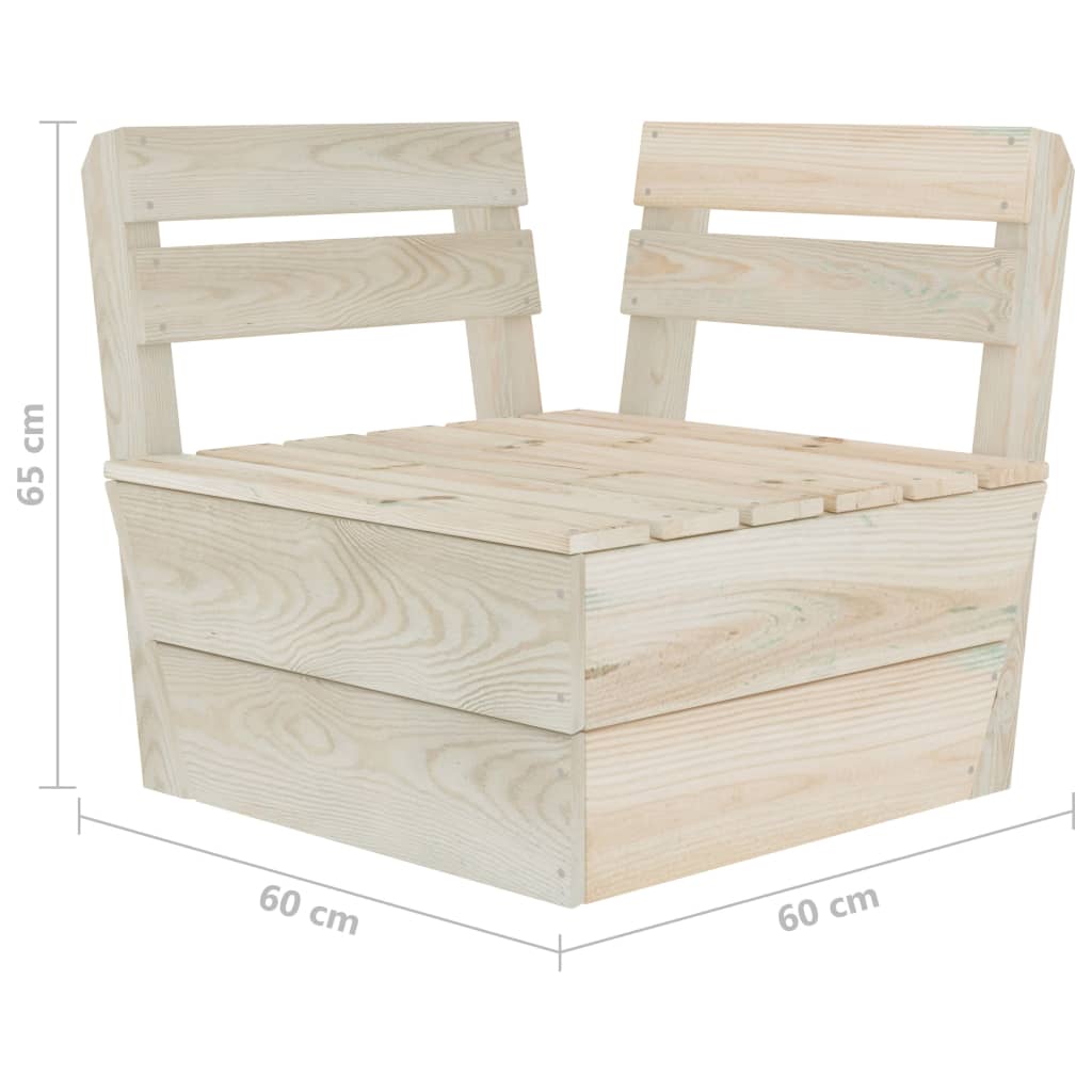 vidaXL 2-Seater Garden Bench Pallet Impregnated Pinewood