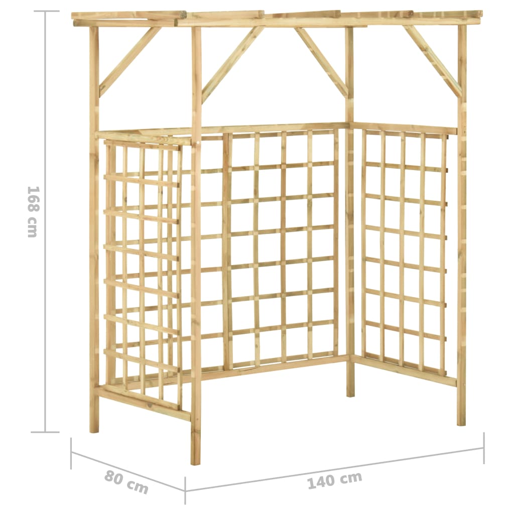 vidaXL Pergola voor 2 containers geïmpregneerd grenenhout