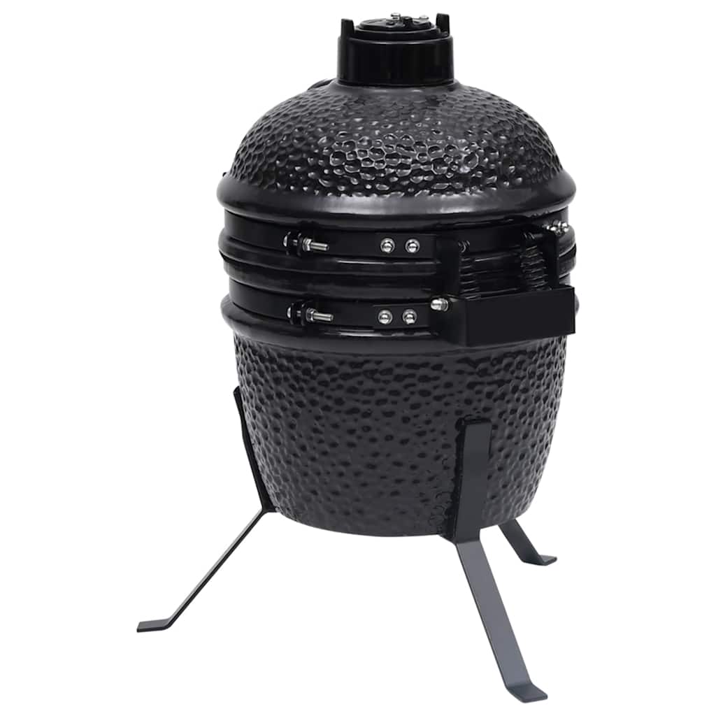 vidaXL Kamado barbecue 2-in-1 56 cm ceramic black