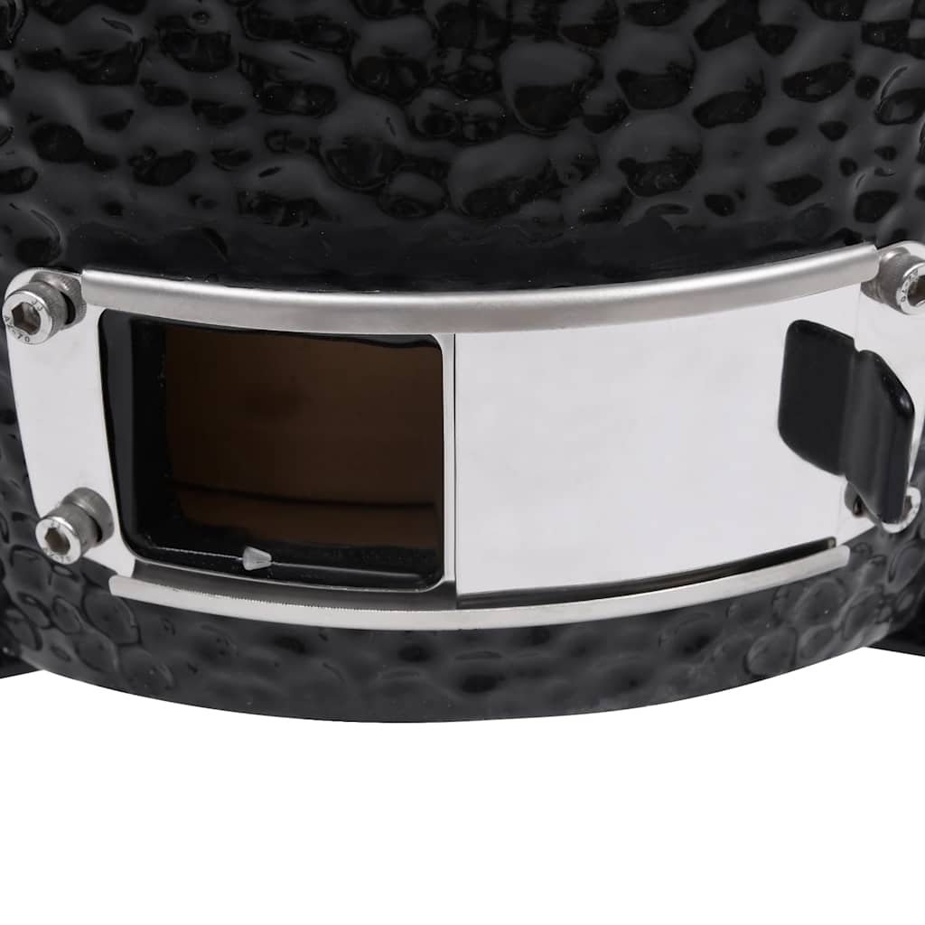 vidaXL Kamado barbecue 2-in-1 56 cm ceramic black