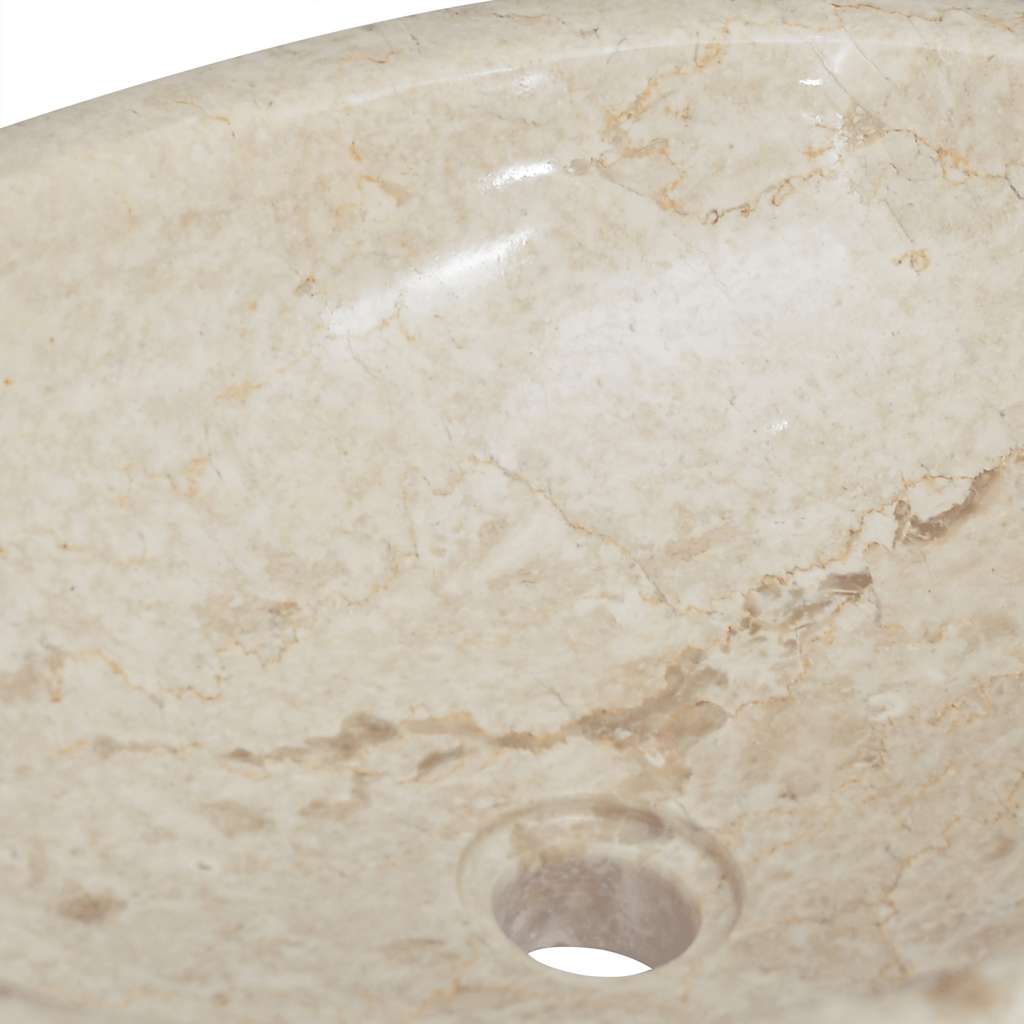 vidaXL Sink 53x40x15 cm marble cream
