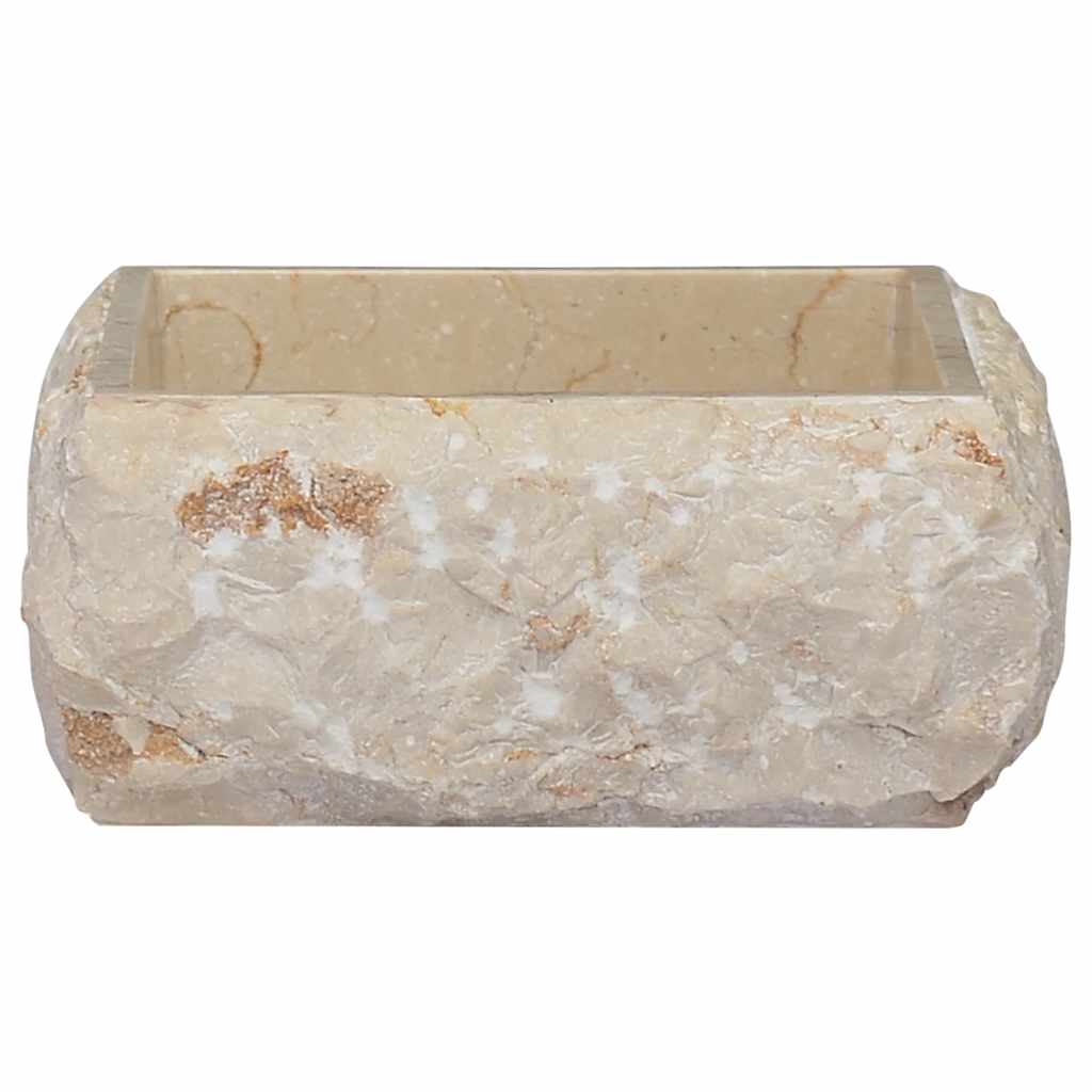 vidaXL Sink 30x30x13 cm Marble Cream