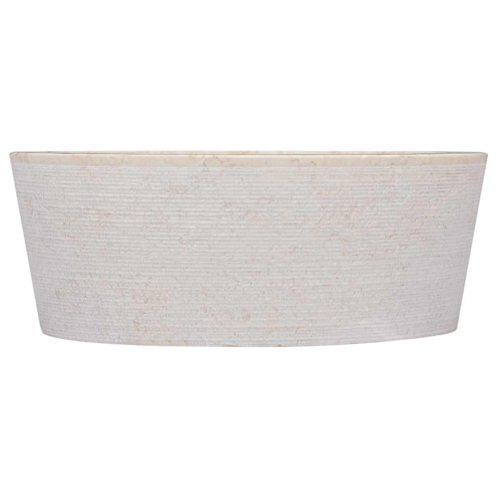 vidaXL Sink Ø40x15 cm marble cream
