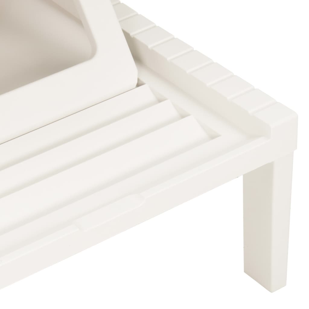 vidaXL Ligbed kunststof wit