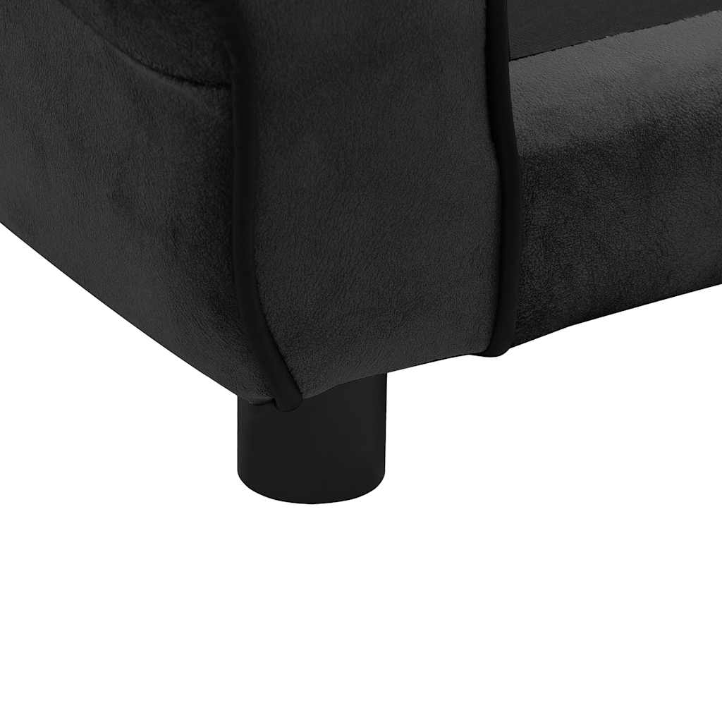 vidaXL Dog Sofa 72x45x30 cm Plush Black