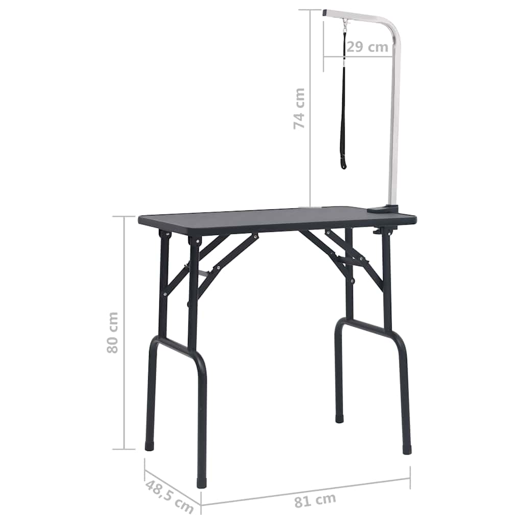 vidaXL Adjustable Dog Grooming Table with 1 Loop